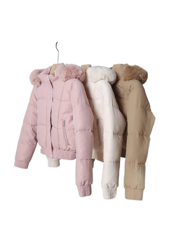 Cotton-padded women's short pie overcomes the Hong Kong style winter Korean version of piled and thickened student cotton-padded jacket with larg