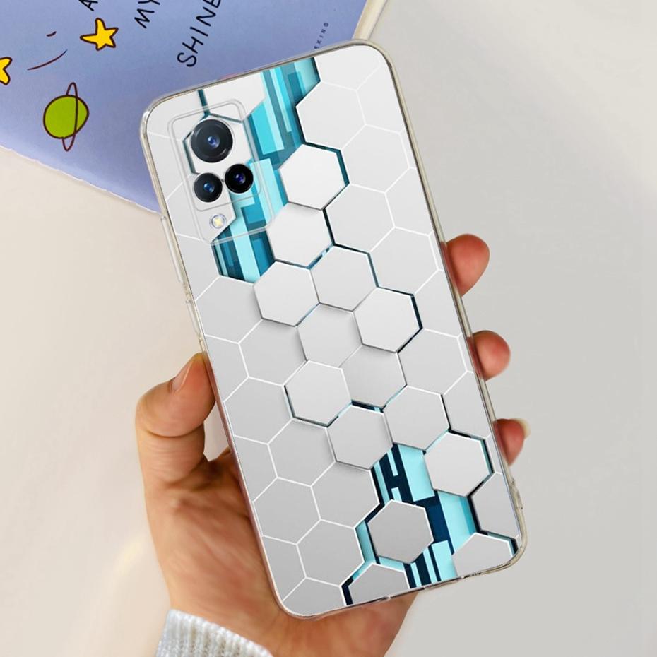 For Vivo V21 4G 5G V21S Fashion Dragon Metal Style Painted Case For Vivo V 21 21S V2050 V2066 V2108 Soft Silicone Phone Cases