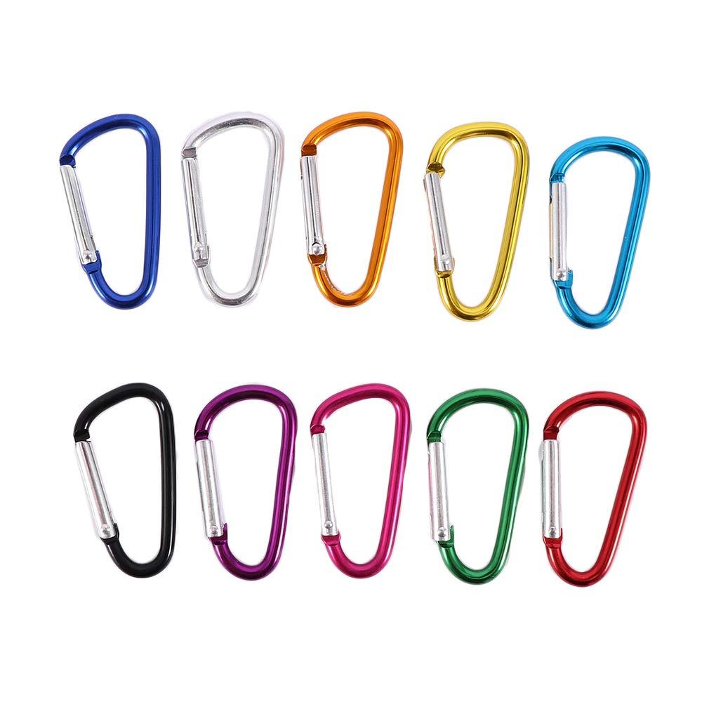 Aluminium Zinc Zinc Alloy Quick-release Keychain Hiking D-shape Camping Buckle Hook Keychain Carabiner