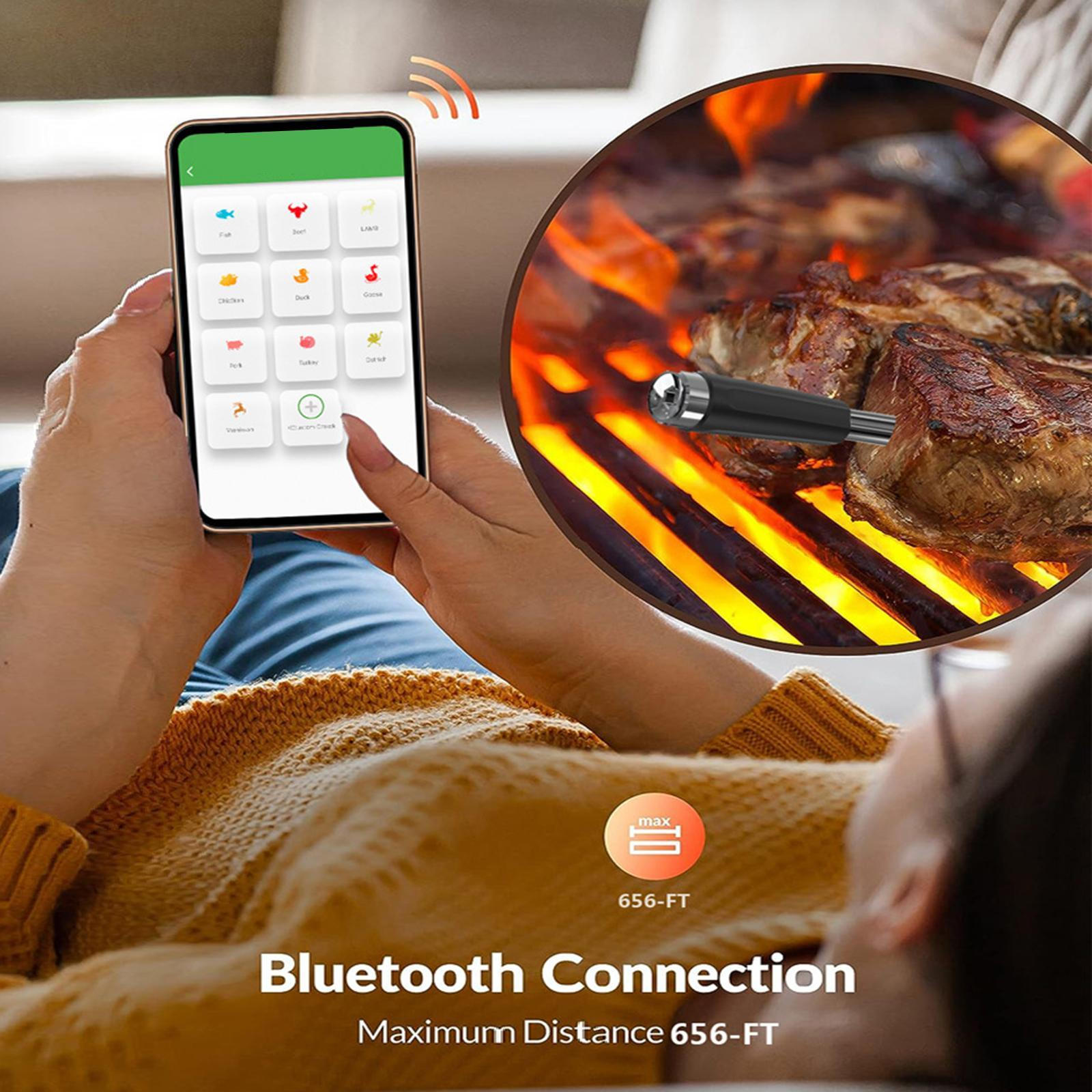 

Беспроводной термометр для мяса Копчение Жарка Кухня Стейк Готовка