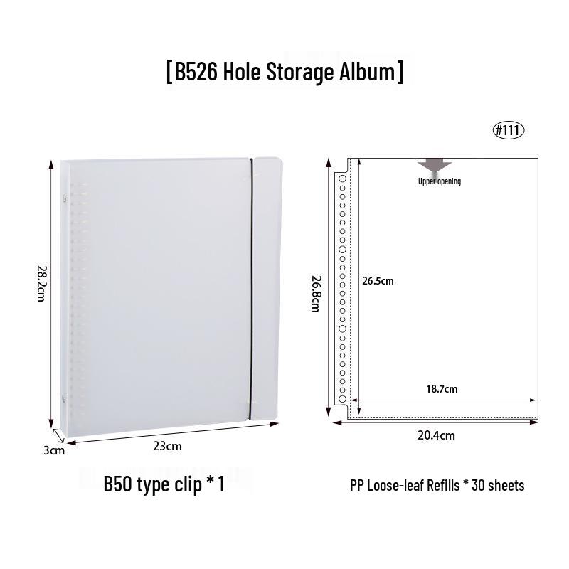 B5 Starlight Chasing Card Album: Frosted PP, Loose-Leaf Storage, 4/6/9-Grid for Postcard & Photo Organization Large B5, Strap, 26-Hole Binder