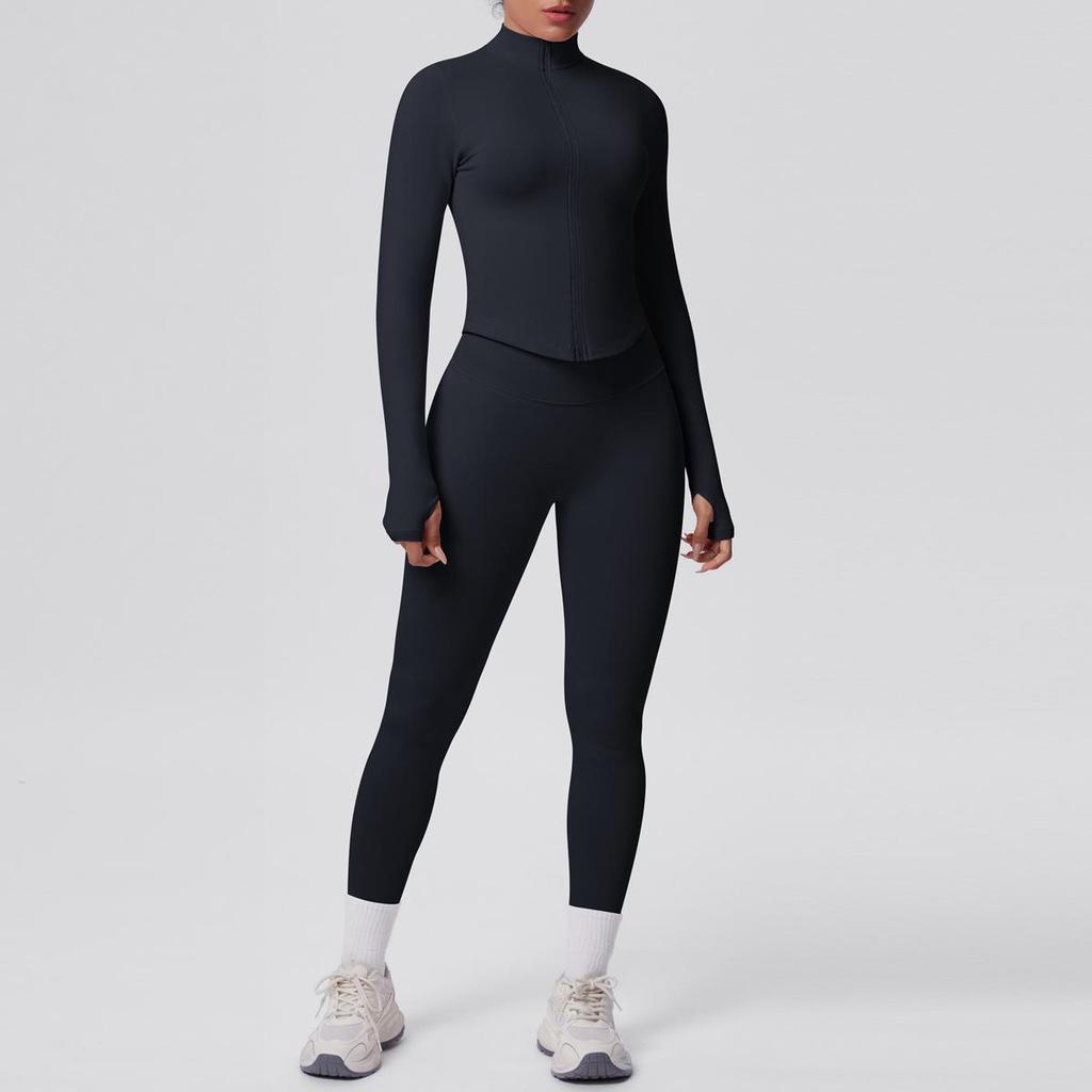 Completo Sportivo & Yoga Senza Cuciture Altamente Elastico Traspirante - Due Pezzi