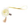 Rubber Tag with Artificial Full Flowers, Reel, Corsage, White-S (5 Pieces) ZCW-TR2