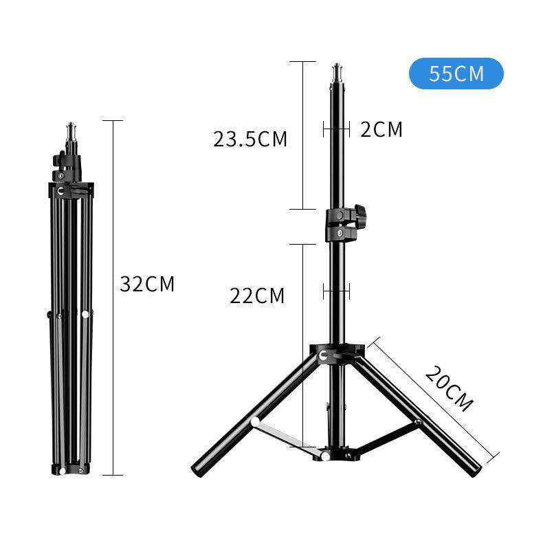 Rotating Floor-Standing Tripod with Fill Light for Mobile Live Broadcasting and Selfie