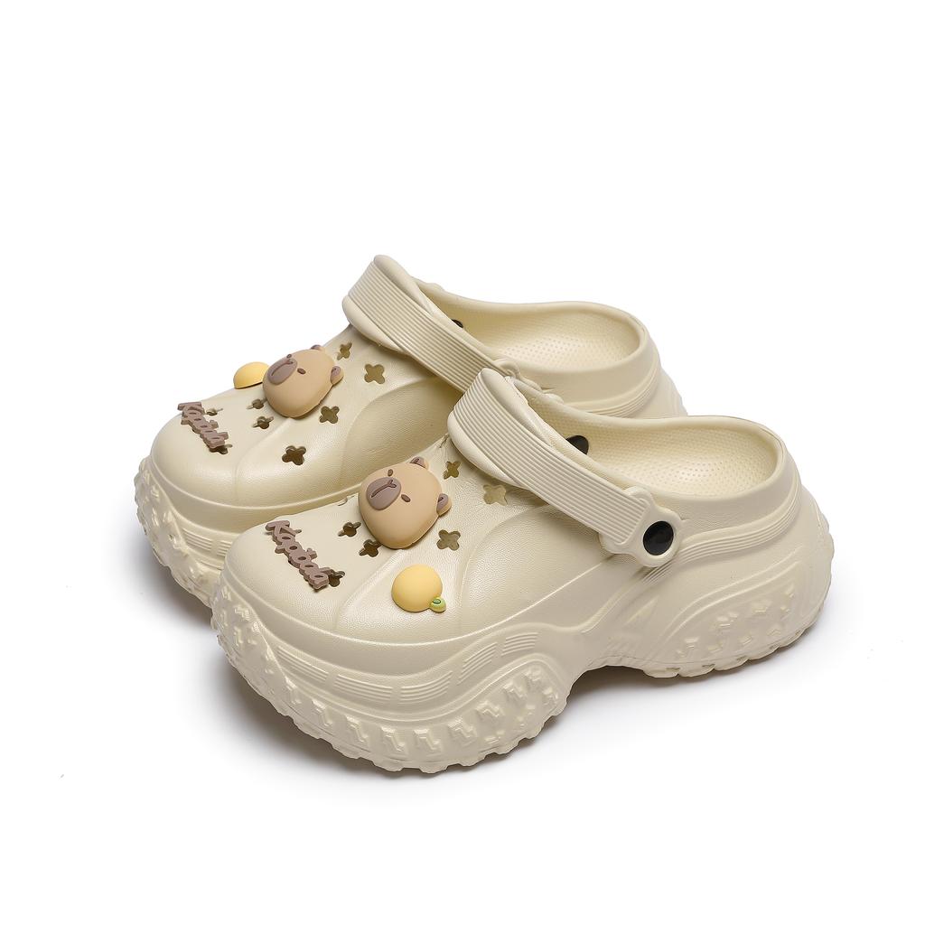 Mode Damen Hausschuhe Hohe Plattform Garten Mode Clogs Schuhe Damen Hausschuhe Dicke Sohle EVA Sandalen Sommer Mädchen Hausschuhe