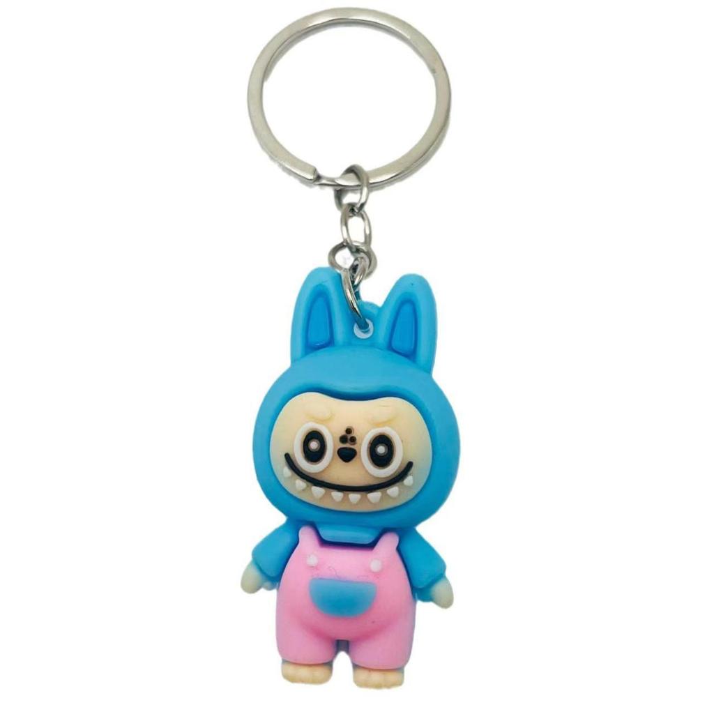 Cartoon Labubu Little Lamb 3D Doll Keychain - Cute Boy Schoolbag Ornament Gift