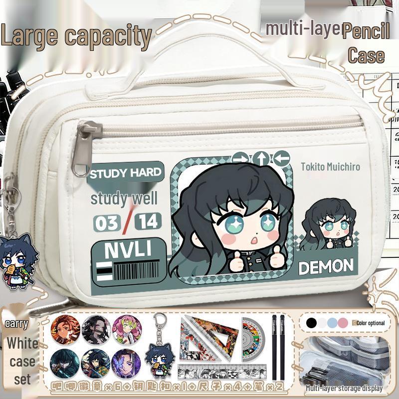 Demon Slayer Mitsuri Kanroji Large Capacity Pencil Case for Students