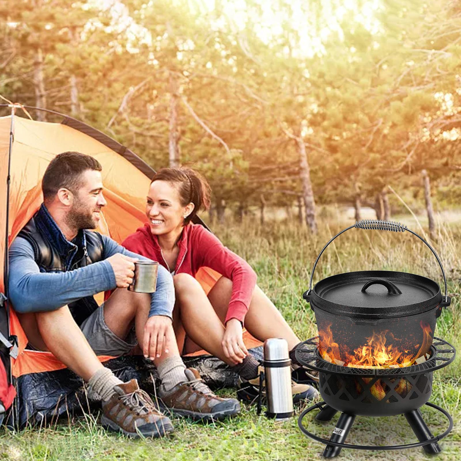 

6.5 Quart Cast Iron Dutch Oven Pre-Seasoned Pot With Lid Lifter Handle, Casserol 0 чёрный