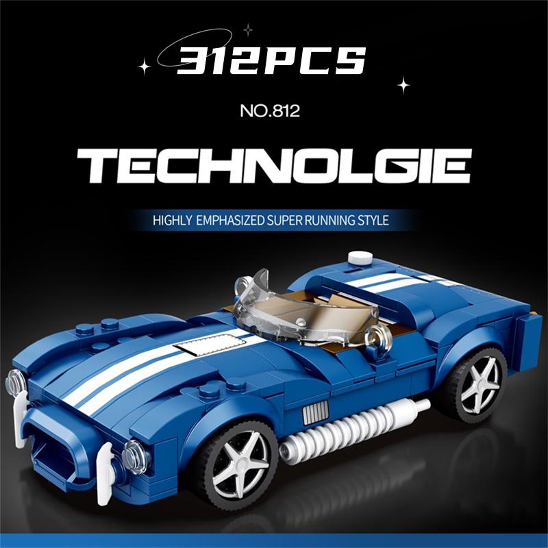 First-Class Blue Top-Grade Sports High-Standard Car First-Class Assembly Top-Grade Assembly-Bricks Collection Kit Premium-Quality Creative Transport