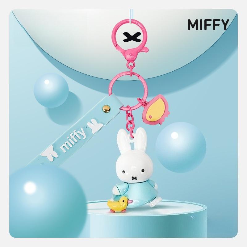Kawaii Miffy Fairy Tale Series Keychain Pendants Cute Cartoon Student Gifts Schoolbags Pendants Dolls Children's Festival Gifts