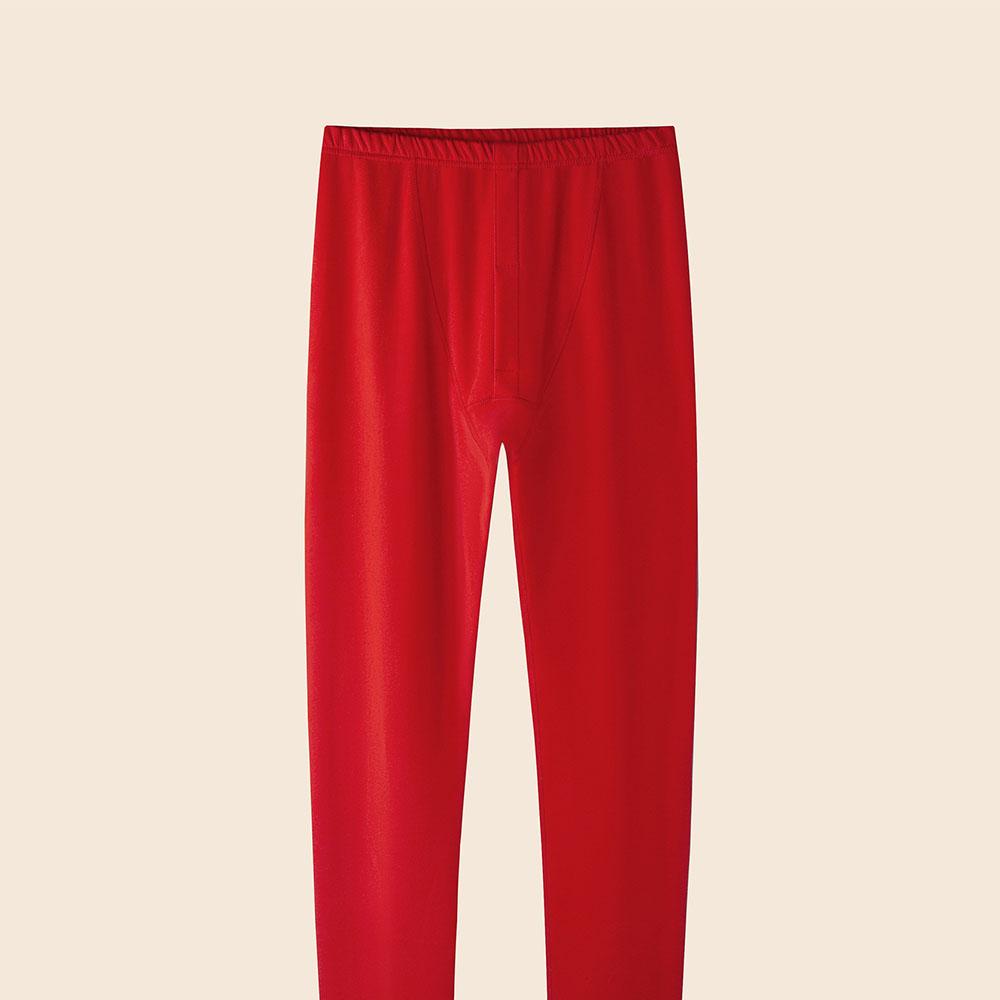 

Осінь Зима Чоловічі вовняні шовкові термики Одяг Товсті штани Еластична білизна Труси Піжами Штани для чоловіків 4XL червоний