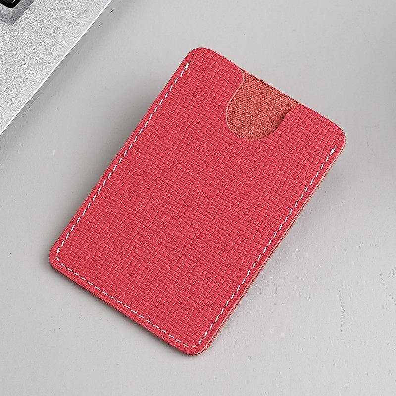 Men's and Women's Genuine Full Grain Leather Card Holder - Slim, Soft Protective Sleeve for Credit and Business Cards