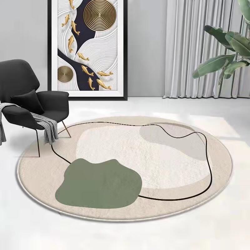 Визионерский Современный Минималистичный Круглый Ковер из Искусственного Кашемира