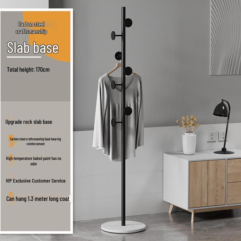 Luxury Metal Coat and Hat Stand with Rock Board for Bedroom or Entryway