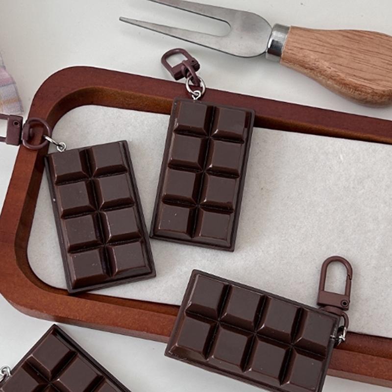 1 Piece Bag Phone Pendant  Modern Simplicity Simulated Cute Food Chocolate Keychain Decorative Business Gift Key Chain