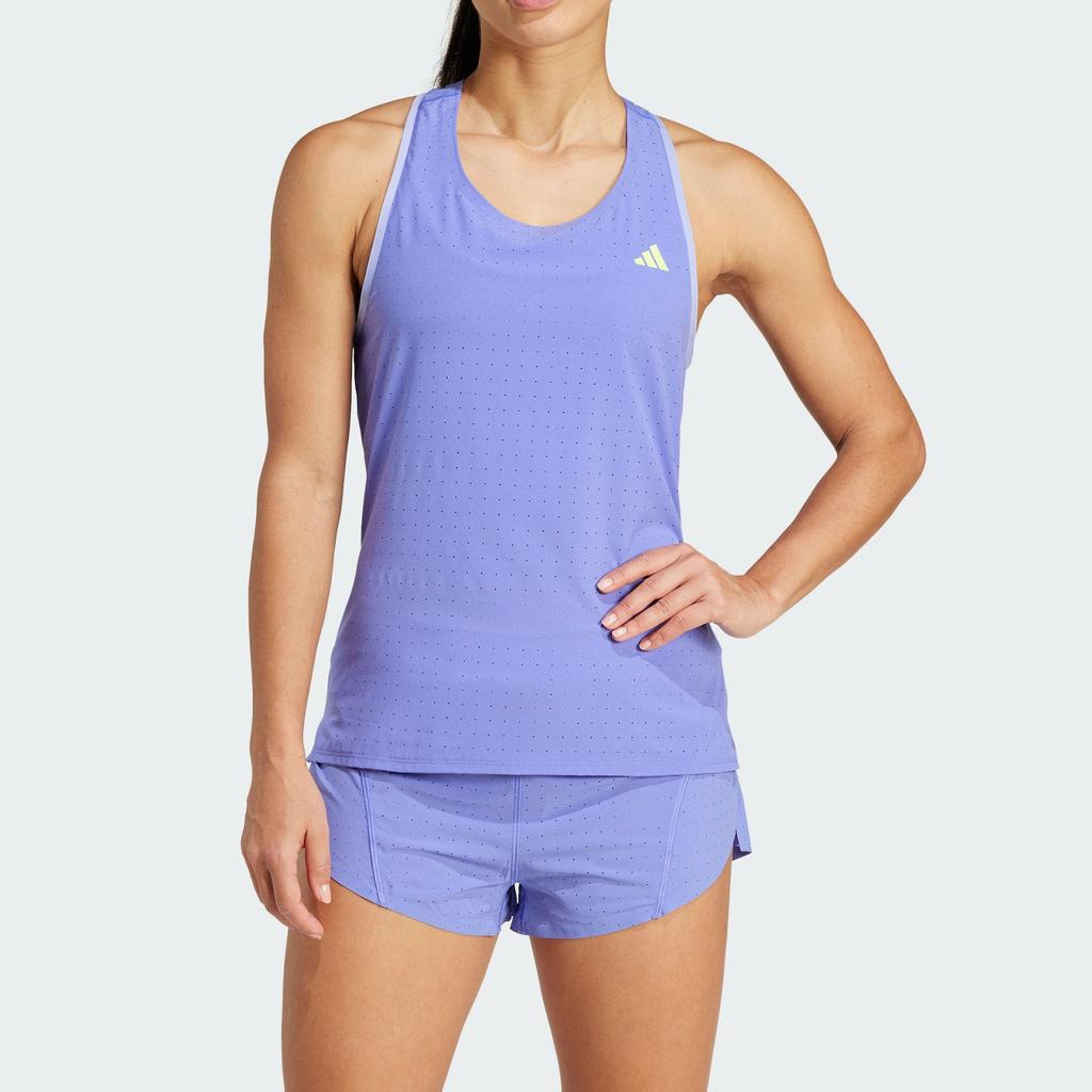 Adidas Adizero FW24 Brand Logo Running Sports Tank Top Women Tops Cobalt-Blue IX2807