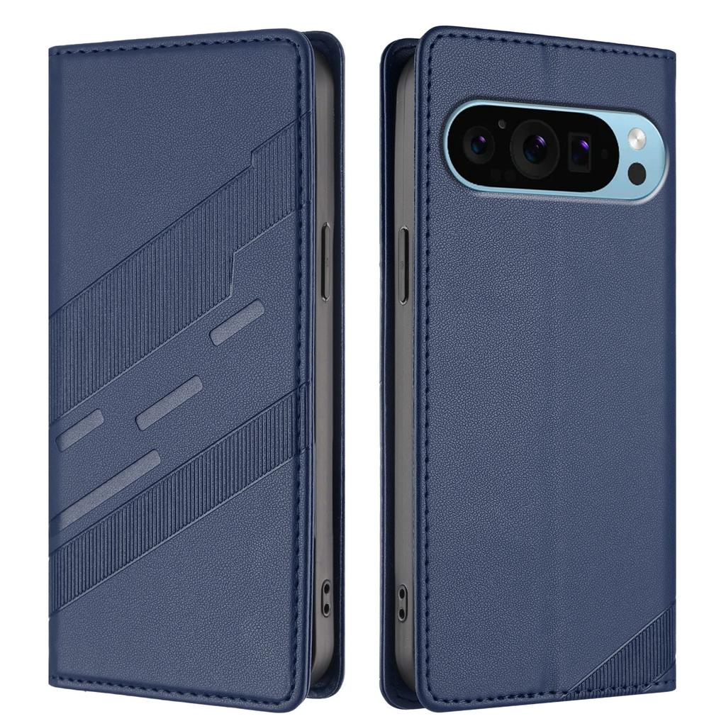 For Google Pixel 9 Pro Phone Cases Punk Style Imprinted Wallet Stand Leather Cover