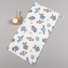 6 Layer Pure Cotton Baby Gauze Square Towel High Density Printed Children Face Washing Saliva Towel Soft Absorbent