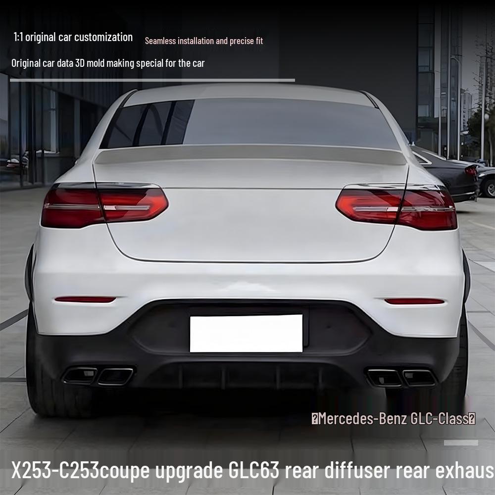 GLC-Class (2016+) X253-C253 Coupe Rear Diffuser & Exhaust Tips Upgrade for Mercedes-Benz.