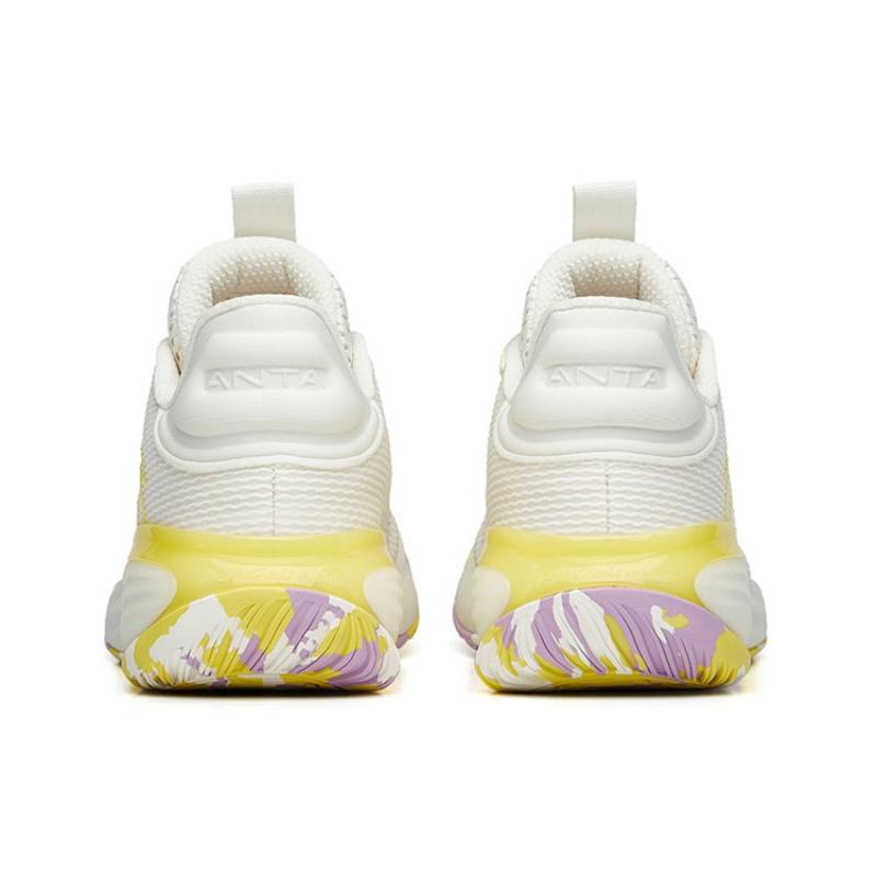 Anta Light Bubble 2 Cushioning Anti-Slip And Wear-Resistant Low-Top Performance Basketball Shoes Men's Ivory White Sneakers 112221616-3