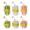 Ice Cube Bottle with Straw 2-in-1 Water Bottle with Strap Ice Cube Mold Portable Press Ice Tray Bottle for Outdoor Travel