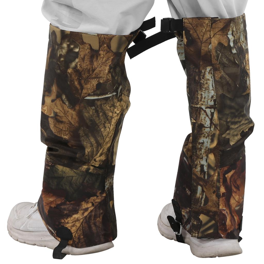 Sada 2 ks Venkovní vodotěsné návleky na boty do sněhu Camouflage Vysoké kryty na nohy pro kempování Sušené listy Camouflage (XL)