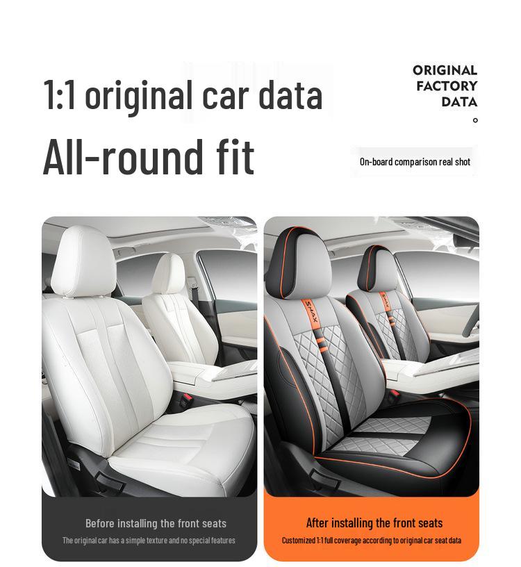 Universal Full Leather Car Seat Cushion for Aion SMAX - All-Season Comfort