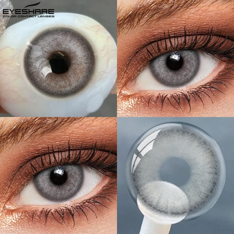 EYESHARE Natural Colored Pupils for Eyes 1 Pair Gray Lenses Cosmetic Brown Beauty Lenses Blue Eye Contact Green y2k Colorcon