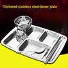 Sweet Elegant Stainless Steel Divided Lunch Plate