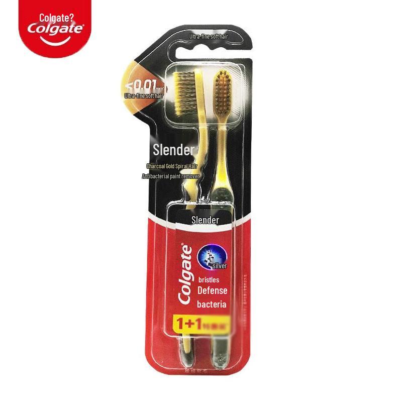 

Colgate Slim Soft Charcoal Gold Toothbrush 2-Pack