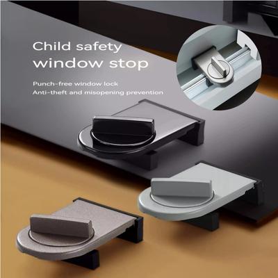 1/2PCS Window Limiter Locking Buckle, Window Opening, Sliding, Child Anti-theft, No Hole Screen Window Lock for Child Safety DIY