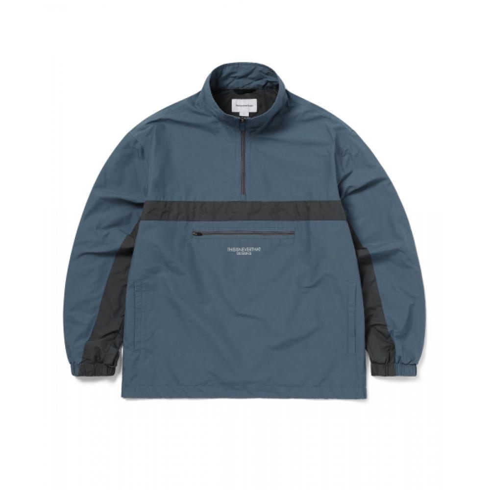 Thisisneverthat Half Zip Sports Pullover Blue S