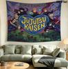 Arazzo da Parete Jujutsu Kaisen Appeso Estetico alla Parete Coperta in Tessuto Stampato Arazzi Decorativi per Camera da Letto Soggiorno Decorazione per la Casa