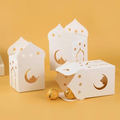5/10/20pcs Ramadan Candy Gift Box Hollow Star Moon Eid Mubarak Cookie Chocolate Box Islamic Muslim Party Decoration Supplies 2025