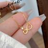 Sterling silver infinite symbol zircon necklace ins simple temperament niche design high sense infinite collarbone chain