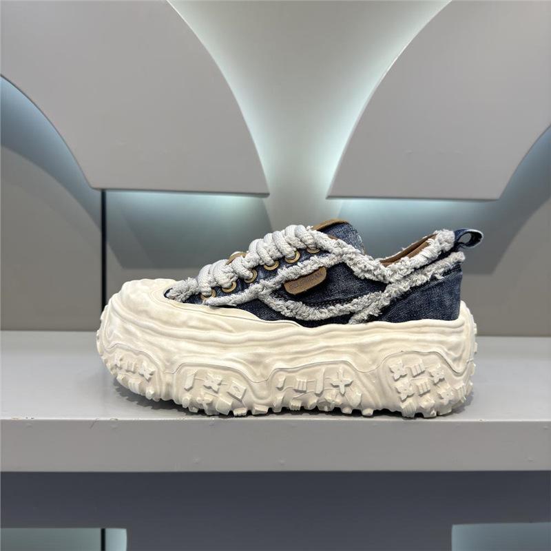 Daddy shoes ins trendy spring new cloth platform sneakers super fire casual 38 синий