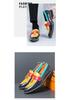Mocassini Casual da Uomo in Pelle - Design Retro Color Block con Nappine