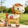 Walking Horse Shaped Balloon Inflatable Standing Horse Balloon With Wheels Cute Cartoon Horse Animal Balloons For New Year Kids