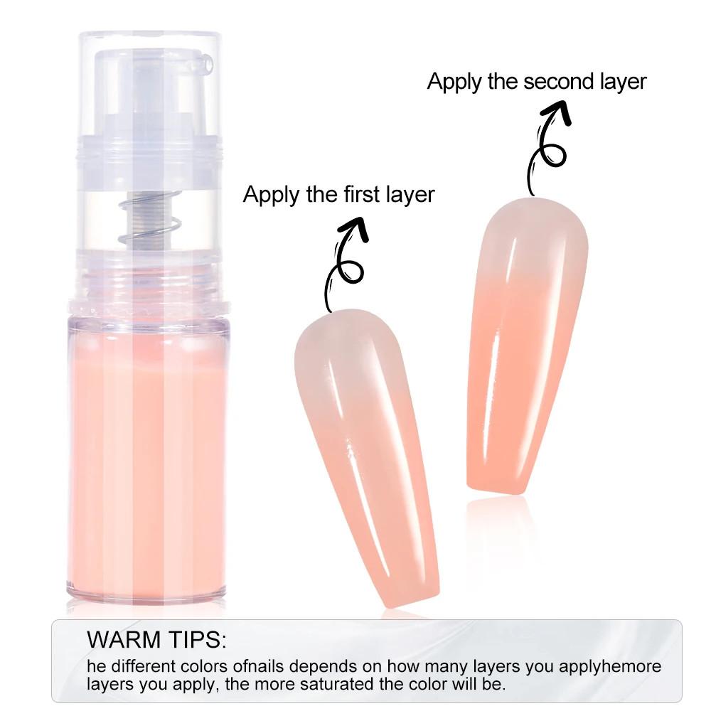 12 Colors Quick Ombre Spray Acrylic Powder for Nails Neon Gradient Pastel with Amazing Effect Professional Nail Dip Powder