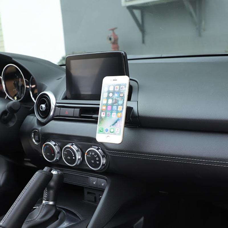 For Mazda MX-5 2016-2024 ABS Car Central Control Air Outlet Mobile Phone Holder GPS Navigation Holder Car Accessories(LHD RHD)