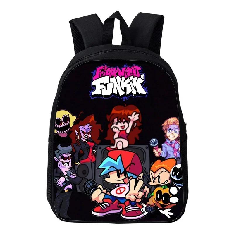 16 Inch Friday Night Funkin Backpack Toddler Kindergarten Bag Cartoon School Bags for Boys Girls Waterproof Kids Backpacks
