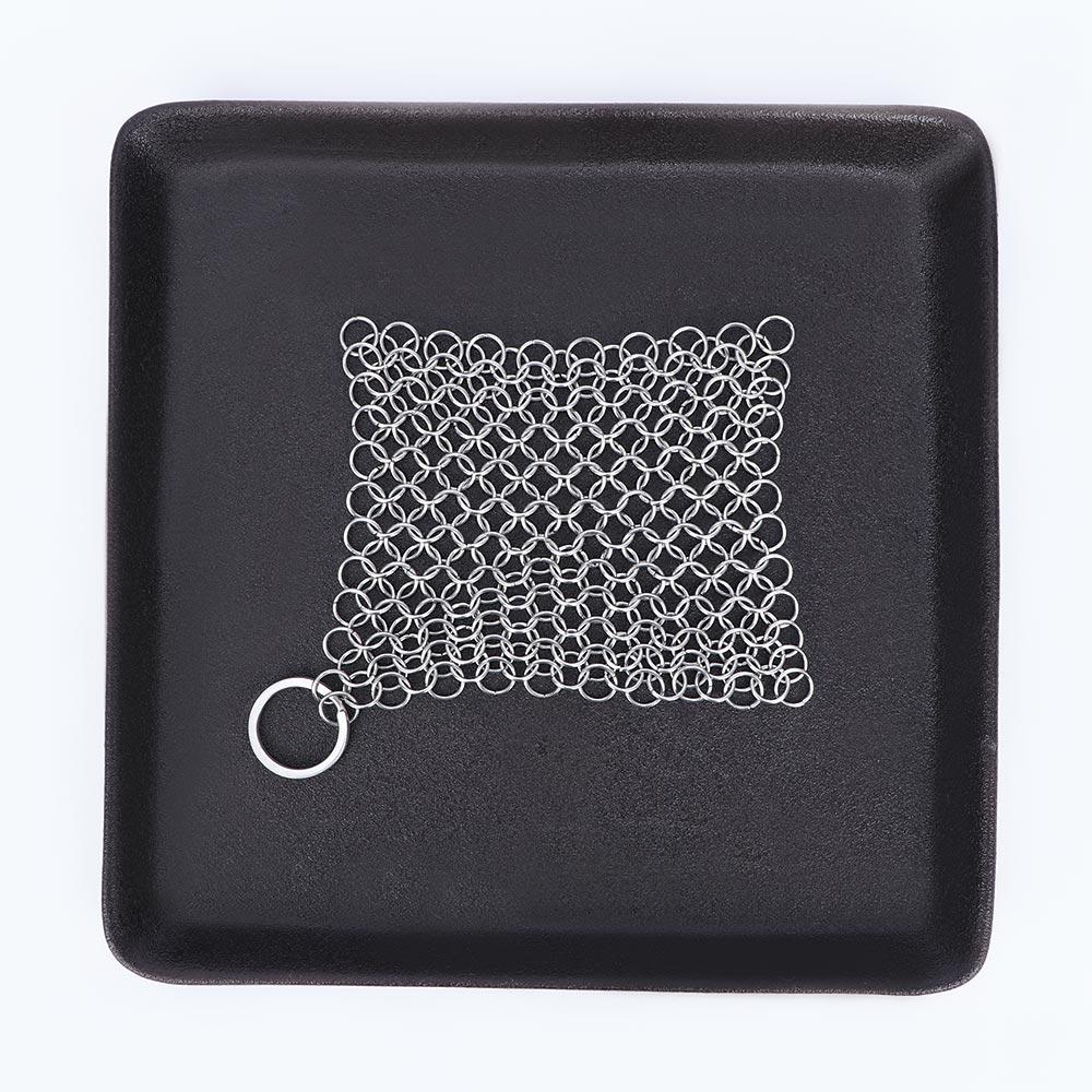 Cleaning Circular Ring Square Cookware Stainless Steel Pan Brush Kitchen Tool Cast Iron Cleaner