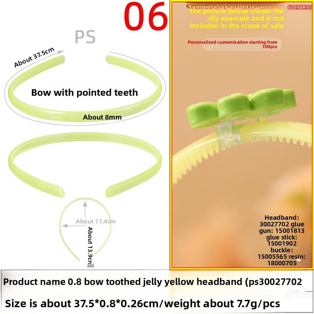 The Headband with Teeth on The Bow Surface Is A Fresh and Clean Jelly Headband with Anti-slip and Hair-pressing Properties