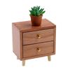 1:12 Scale Doll House Bedside Cabinet Natural Wood Furniture Model Figurine For Realistic Display Scene Arrangemetn