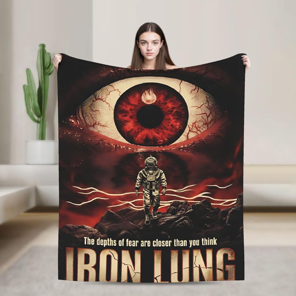 Horror Game Iron Lung Warm Soft Blankets Kids Plush Bedding Throws Fluffy Couch Chair Flannel Bedspread Sofa Bed Cover