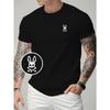 European Sizes Men's Brand Skull Rabbit Print T-Shirt - Summer Casual Wear Round Neck Short Sleeve Tee