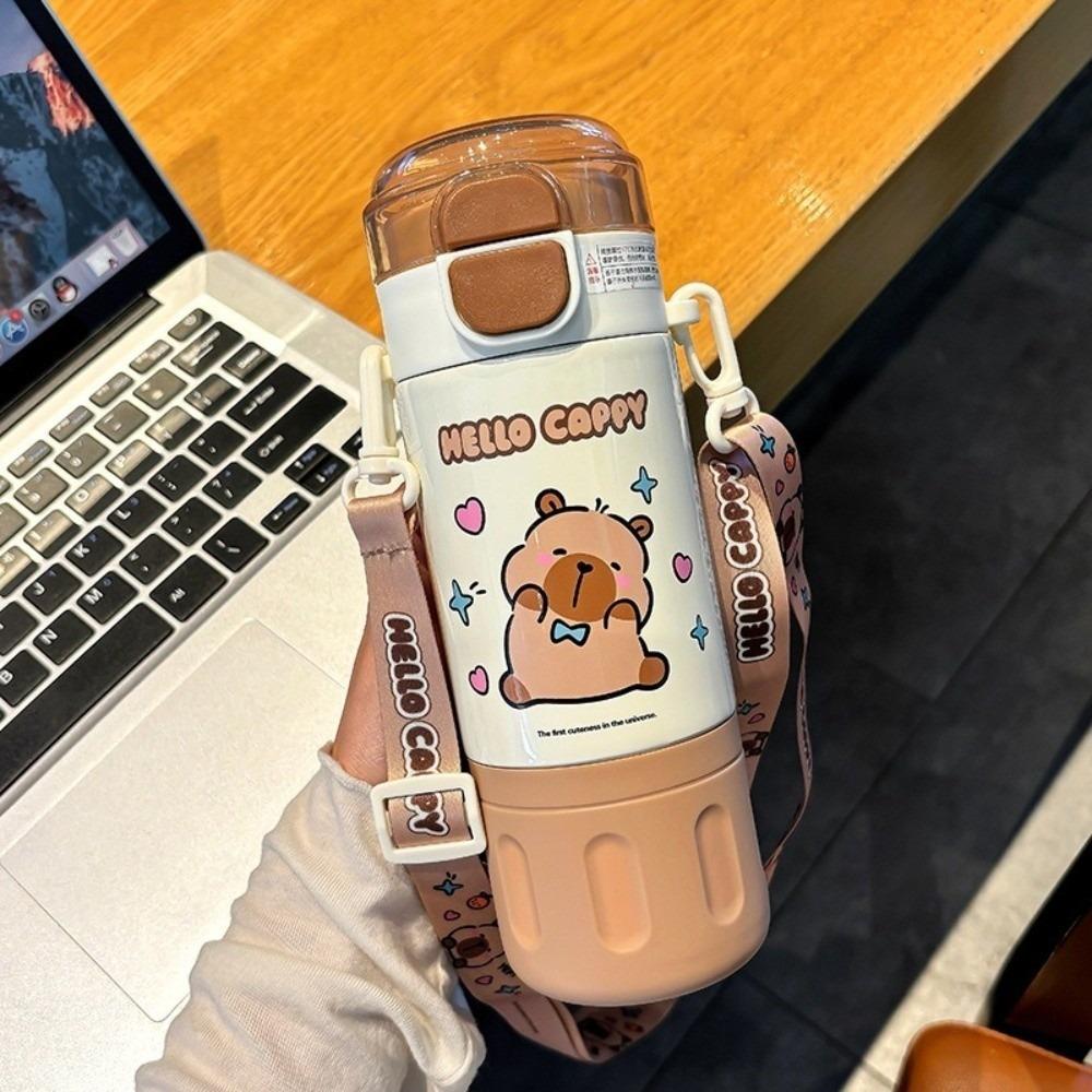 With 316 Stainless Vacuum Cup Capybara Insulated Cup Portable Thermal Mug  Kids Gift