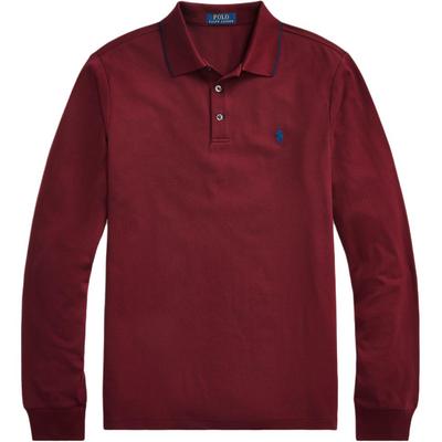 Polo Ss24 Koszulka Polo z Haftowanym Logo Kucyka Męska Koszulki Polo Bordowy 710814747-005