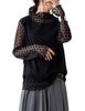 Antiqua Sheer Long Free Size Dot Women's Top, Sleeve, Patterned, PA-03612, 04,