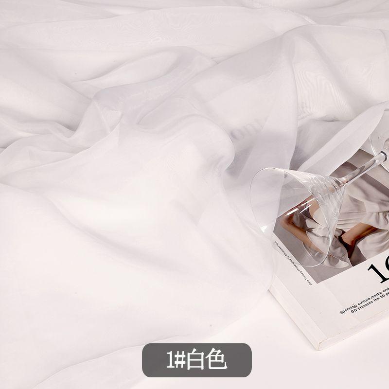 Skin-friendly Organza Fabric Per Meter for Clothes Skirts Dresses DIY Sewing Summer Translucent Soft Cloth Needlework Thin Plain